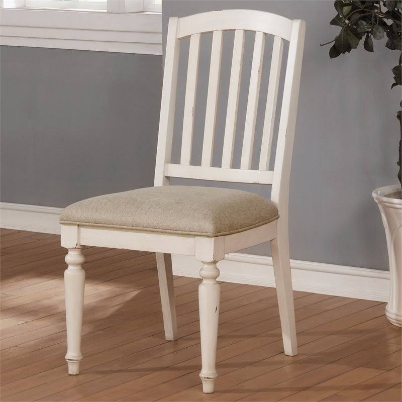 Antique White Wood Side Chair (Set of 2) R459