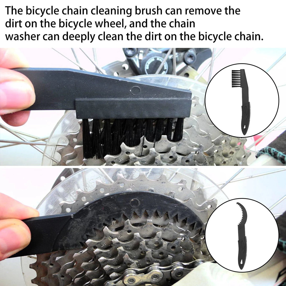 Bicycle Chain Cleaner Cleaning Brush Wheel Kit F986308