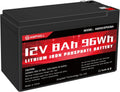 12V 8Ah Deep Cycle LiFePO4 Battery Pack of 2 A1947