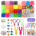 2069pcs Loom Bands Kit 28 Colors Rubber Bands Bracelets Making Kit with Accessory D155625