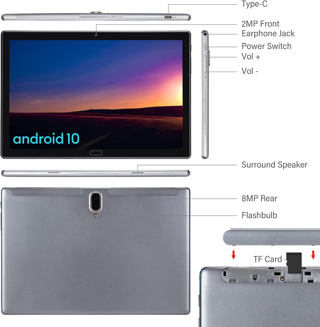 10 inch Android Tablet with 32GB Storage O775