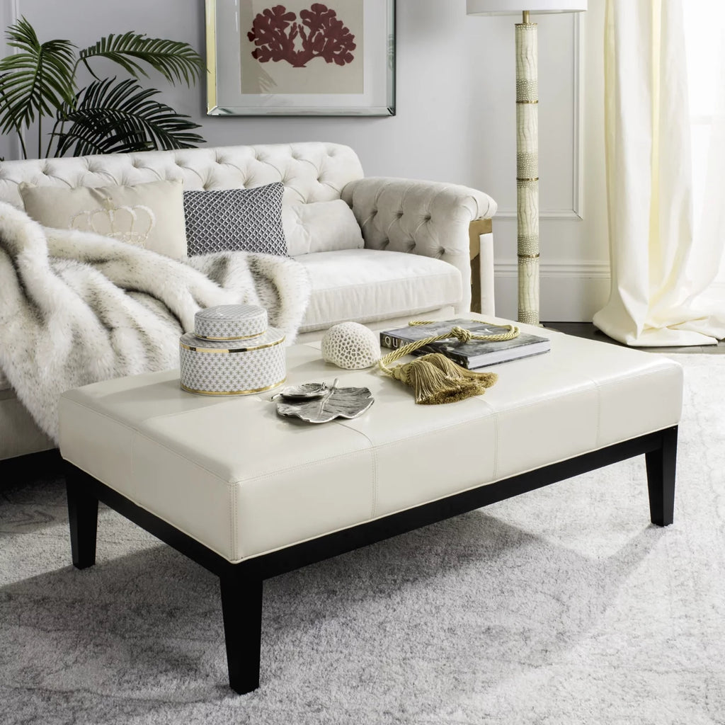 Cream Rectangular Cocktail Ottoman L544419