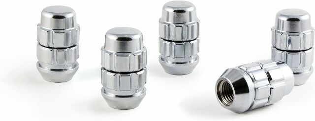 Chrome Finish Acorn Wheel Lock QTY 5 J244