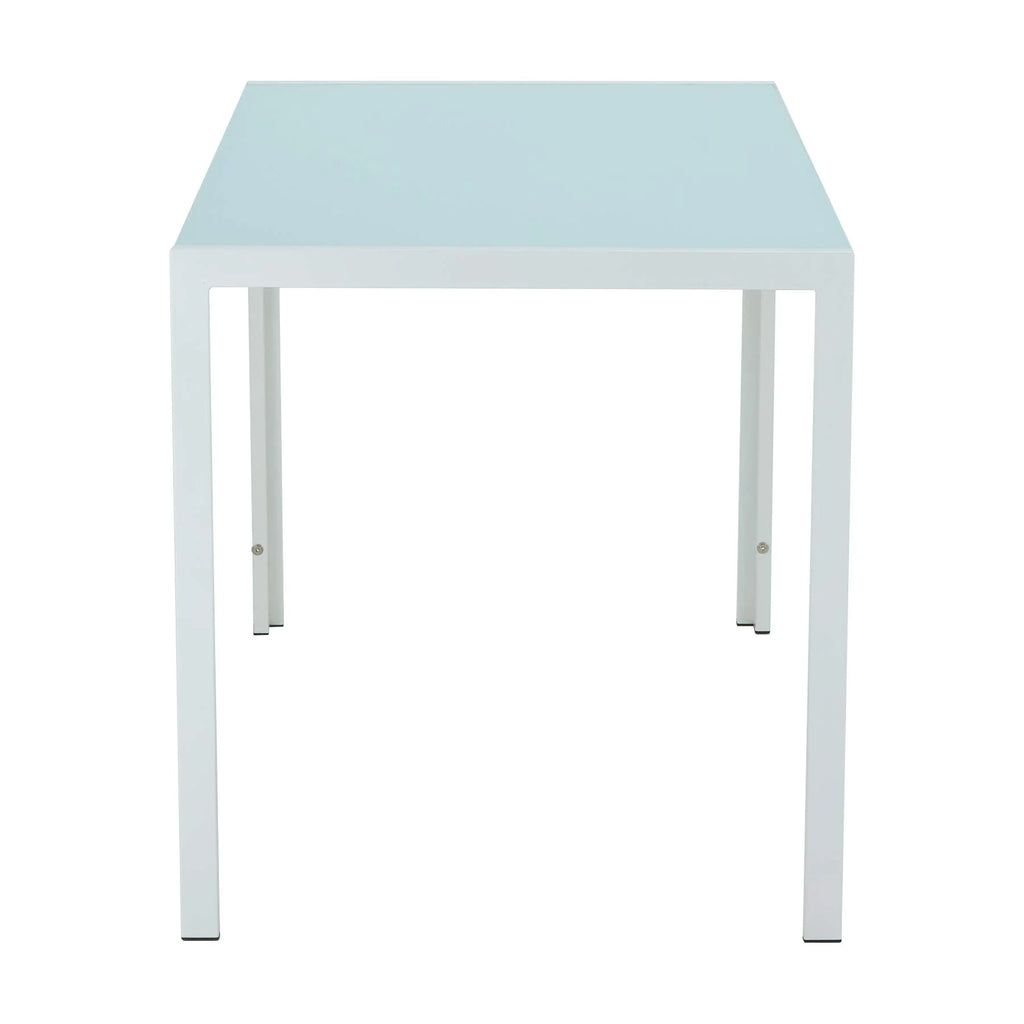 White Tempered Glass Computer Desk Z98107