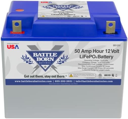 50 Ah 12V Group 24 LiFePO4 Deep Cycle Battery E288342