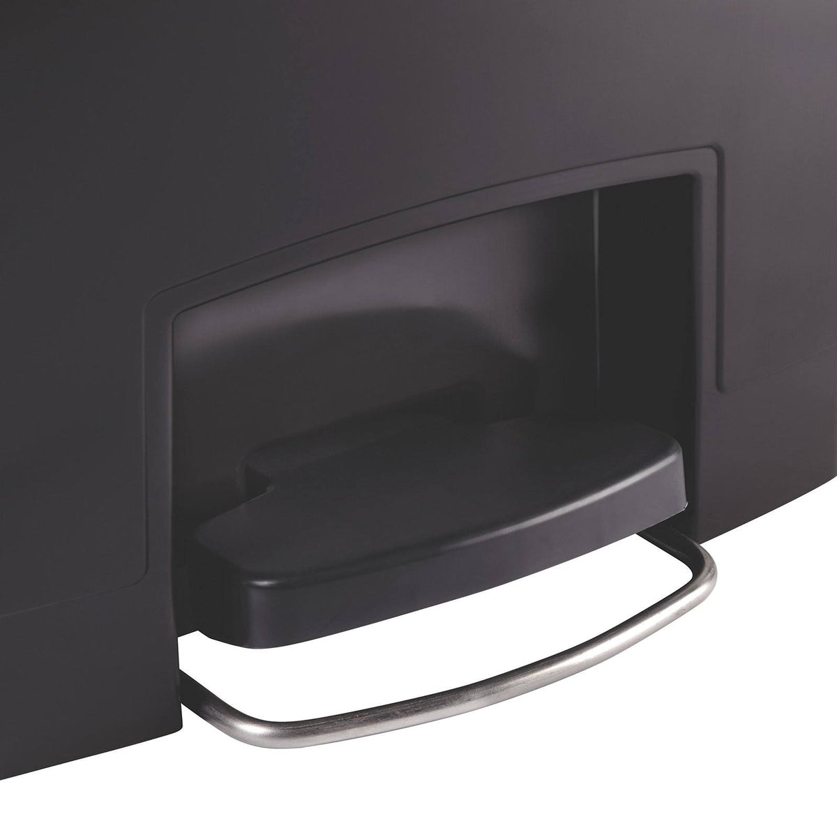 Black 18 Gal Plastic Step-On Trash Can C3912