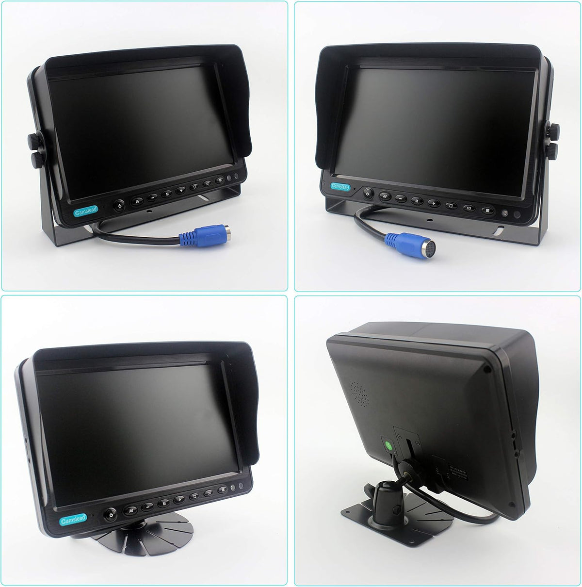 9 inch Quad Split Screen Backup Camera System with 5 Heavy Cameras L817479