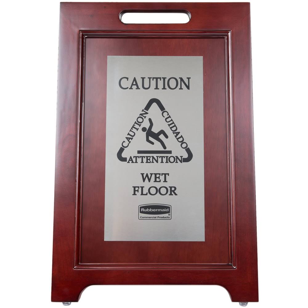 Brown & Brass 2-Sided CAUTION Sign B711190