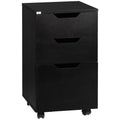 3 Drawer Black Mobile File Cabinet L441266