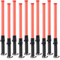 10 Pieces 21-inch Traffic Control Wand with 2 Flashing Modes D664