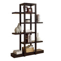 5-Shelf Zigzag Bookcase, Cappuccino T759