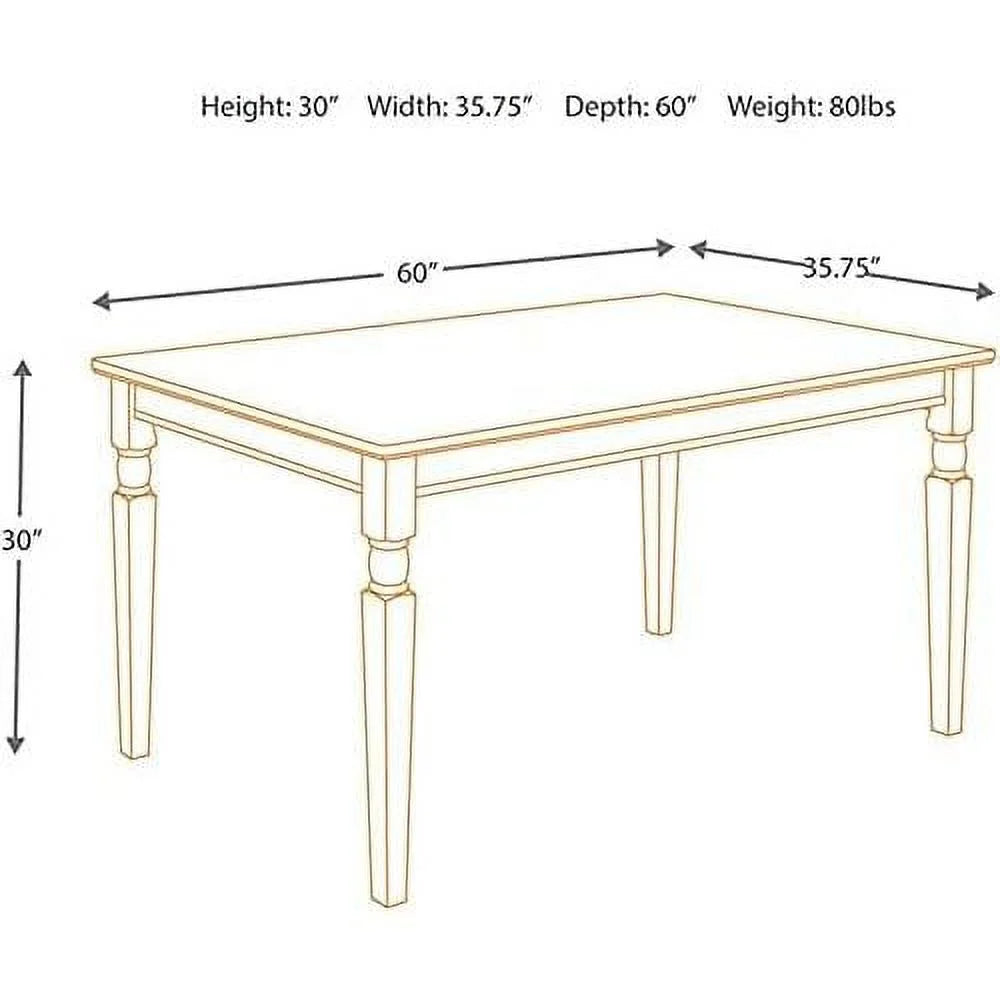 Solid Two-Toned Rectangular Dining Table W4553