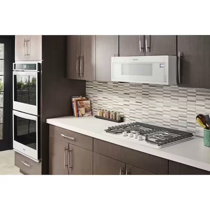 White Low Profile Microwave Hood Combination N319