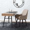Black Camel Fabric Swivel Chair with Arms G84163